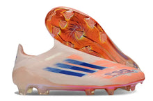 F50 Elite Laceless FG Spark Fusion - Beige/Orange/Bleu