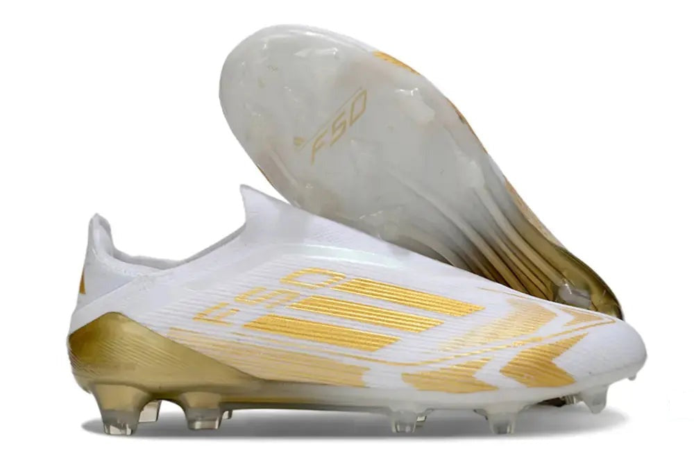 F50 Elite Laceless FG - Blanc/Doré