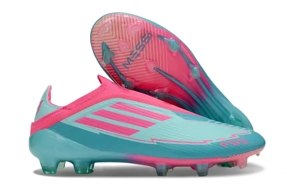 F50 Elite Laceless La Vida Tropical FG - Bleu/Bleu Turquoise/Rose