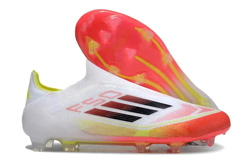 F50 Elite Laceless FG Pure Victory - Blanc/Lucid Red/Jaune