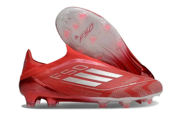 F50 Elite Laceless FG Soccer.com 40th Anniversary Pack Rouge/Argent