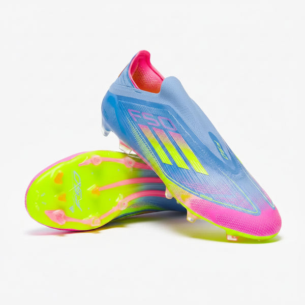 F50 Elite Laceless FG Celestial Victory - Blue Fusion/Lucid Lemon/Lucid Pink