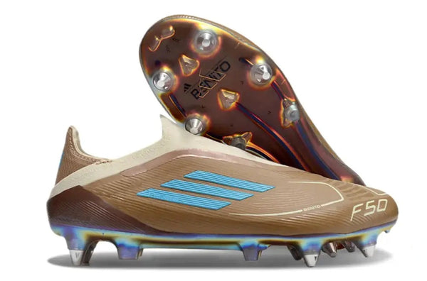F50 Elite Laceless SG - Cardboard/Blanc/Turquoise ÉDITION LIMITÉE