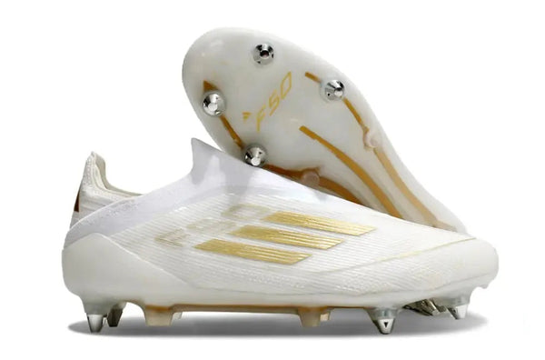 F50 Elite Laceless SG - Blanc/Doré