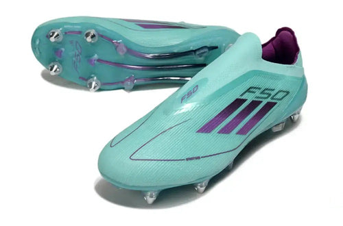 F50 Elite Laceless SG - Bleu Turquoise/Violet