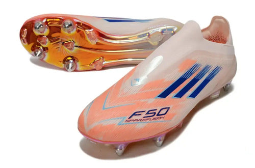 F50 Elite Laceless SG Spark Fusion - Beige/Orange/Bleu