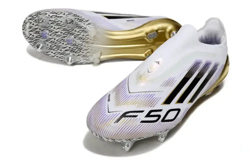 F50 Elite Laceless SG Road to Glory - Blanc/Noir/Doré