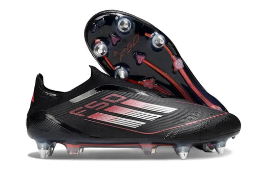 F50 Elite Laceless SG Stealth Victory - Noir/Argenté/Lucid Red