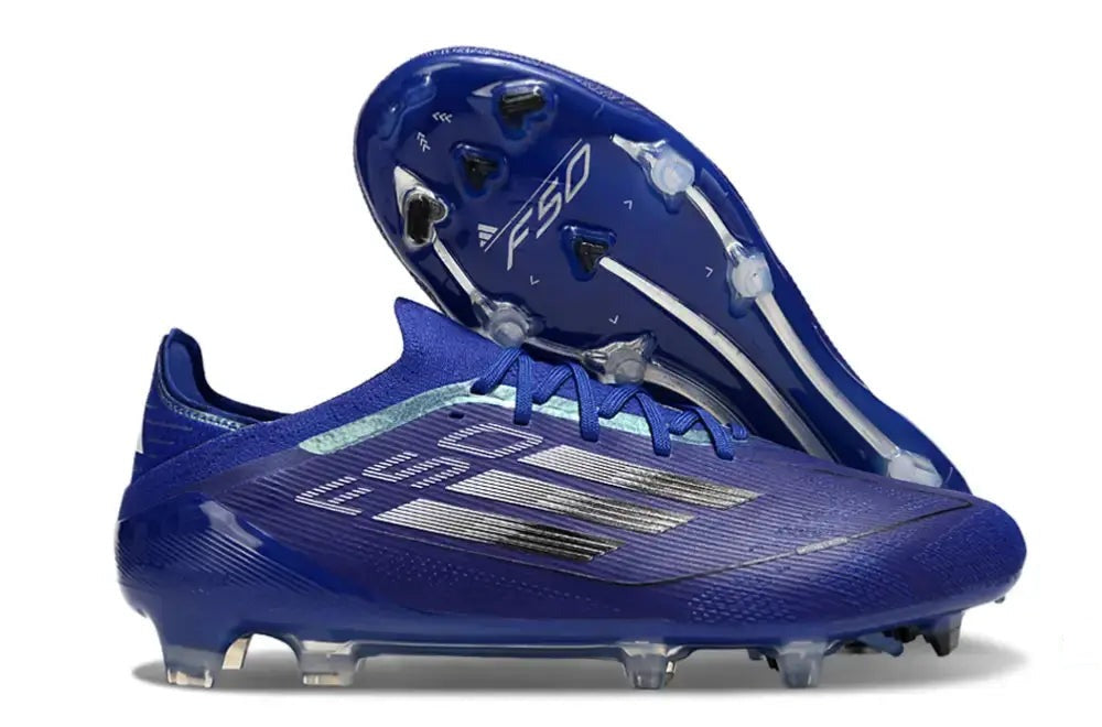 F50 Elite Lacets FG - Bleu/Noir/Argenté
