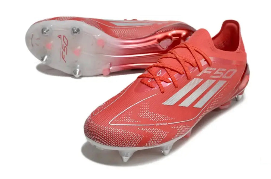 Crampons F50 Elite SG - Rouge/Argent/Blanc