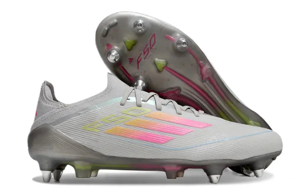 F50 Elite SG - Gris/Vert/Jaune/Rose