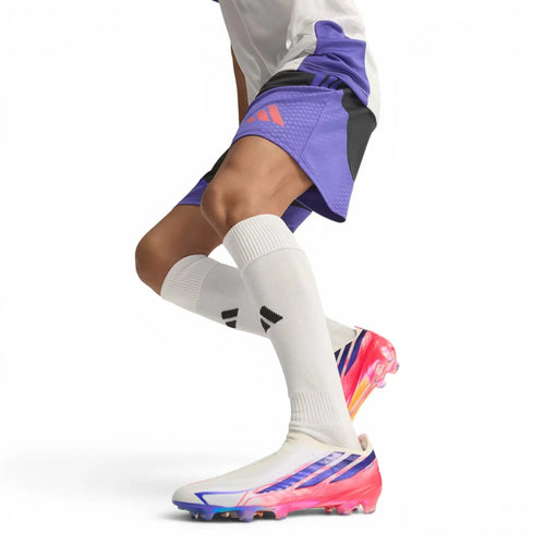 F50 Hyperfast Elite Laceless FG Control or Chaos - Blanc/Violet/Solar Turbo
