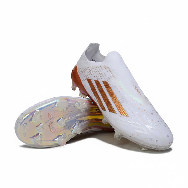Adidas F50 Laceless Elite FG AFCON - Blanc/Bronze Édition Limitée