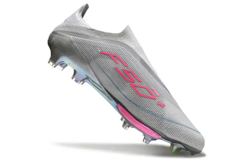 Adidas F50 + Laceless FG Concept Gris/Rose/Jaune