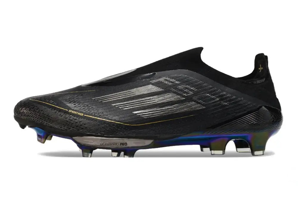 Adidas F50 + Laceless FG Dark Spark - Noir/Argenté/Doré