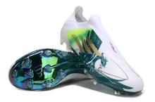 F50 Laceless FG - Blanc/Vert/Doré