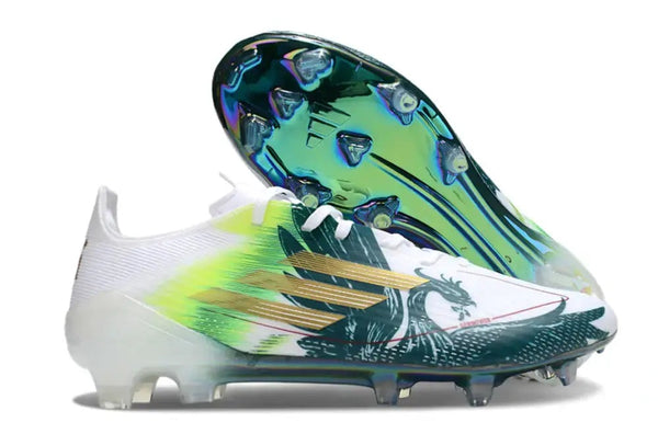 F50 Languette Spécial FG - Blanc/Vert/Doré