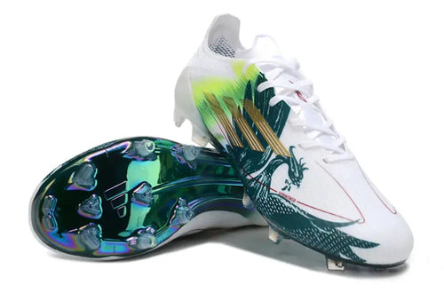 F50 Languette Spécial FG - Blanc/Vert/Doré