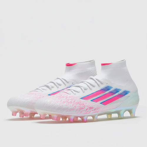 Adidas F50 Sparkfusion Elite Mid Cut FG/AG Trinity - Blanc/Rose Édition Limitée