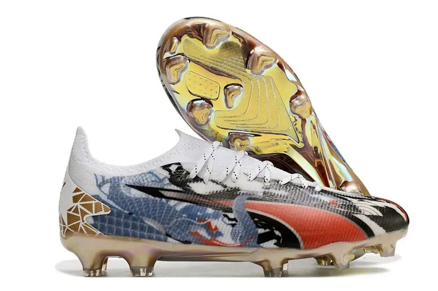 Crampons Ultra Ultimate SE Legacy of Speed x PD25 Elite FG - Blanc/Bleu/Rouge/Doré