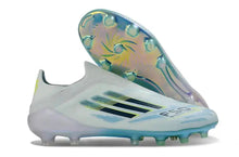 Crampons F50 Sparkfusion League Low Cut Laceless Elite FG Ice Cold Precision - Bleu/Dune Pearl/Jaune – vue 2