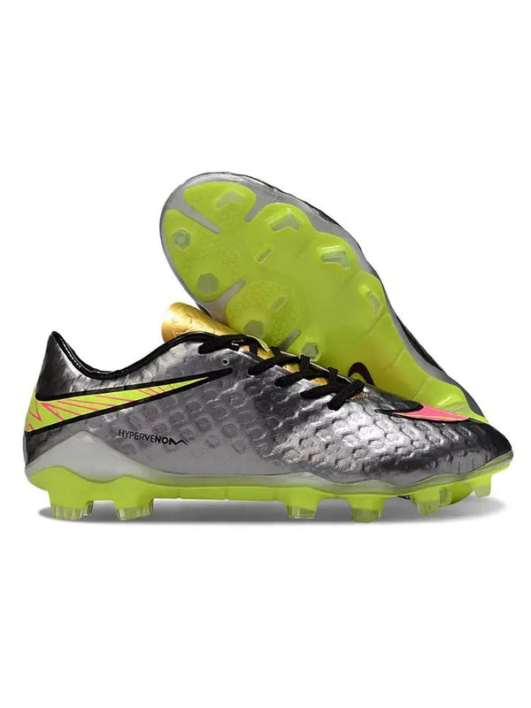 New Hypervenom Phantom 1 FG - Sølv/Guld/Neon