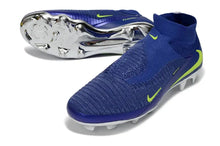 Phantom 6 Superfly Laceless High Cut FG - Bleu/Argenté/Jaune Fluo
