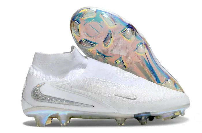 Crampons Phantom 6 Elite High Cut FG Full White - Blanc