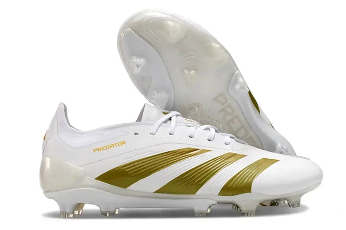 Crampons Predator 24.1 Elite FG - Blanc/Or