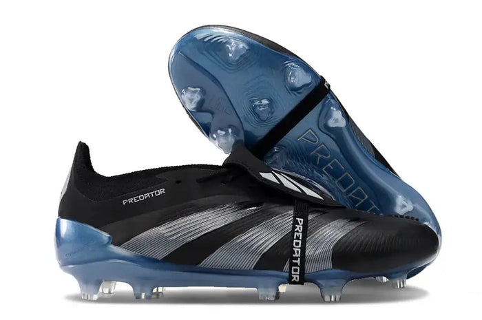 Crampons Predator 24 Elite Fold-over Tongue FG - Noir/Argent/Bleu