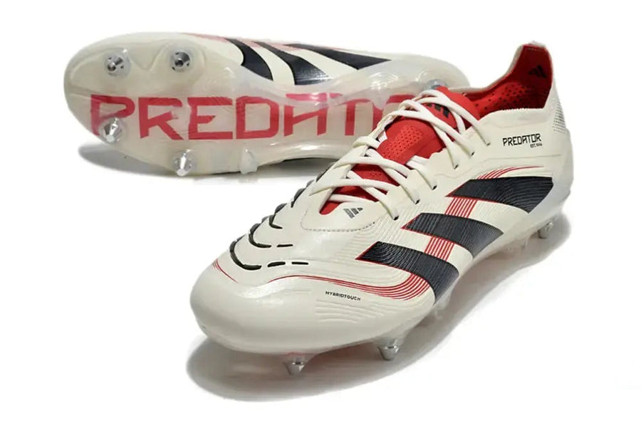 Crampons Predator 25 Elite SG Champagne - Blanc/Noir/Pure Ruby