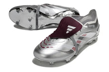 Crampons Predator 25 Elite Fold-over Tongue FG - Argent/Bordeaux – vue 2