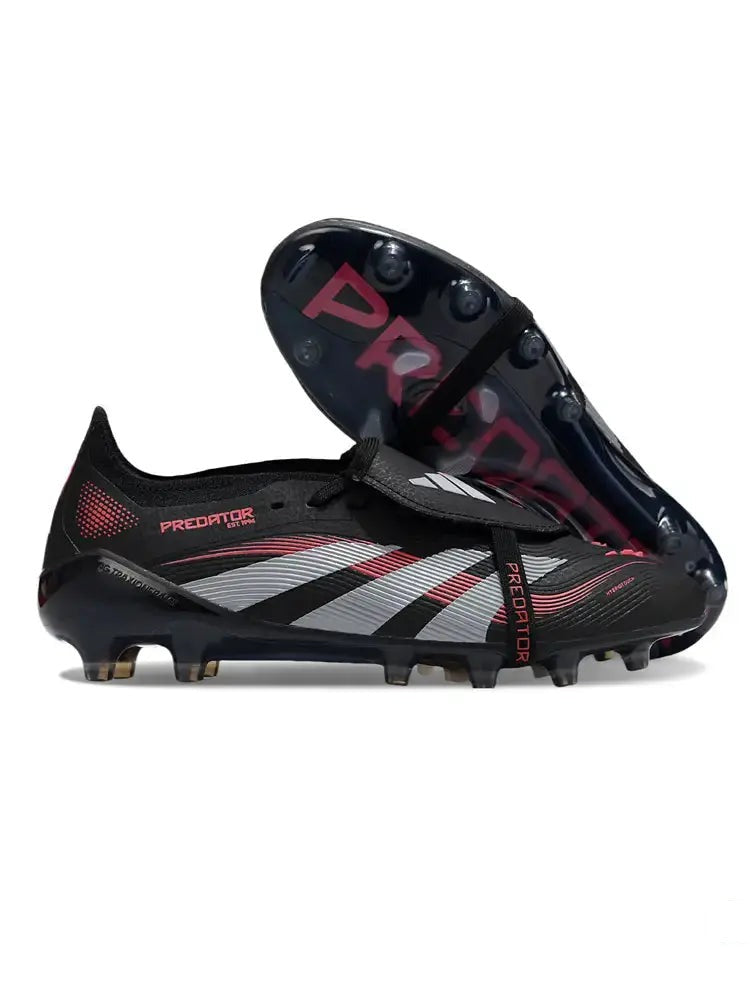 Predator Elite Fold-over Tongue AG Stealth Victory - Noir/Gris/Lucid Red