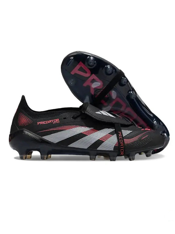 Predator Elite Fold-over Tongue AG Stealth Victory - Noir/Gris/Lucid Red
