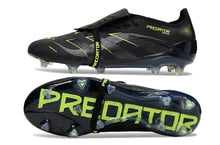 Crampons Predator Elite Fold-over Tongue FG Electric Stealth - Noir/Vert Fluo – vue 3