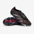 Crampons Predator 25 Elite Fold-over Tongue FG Stealth Victory - Noir/Gris/Lucid Red