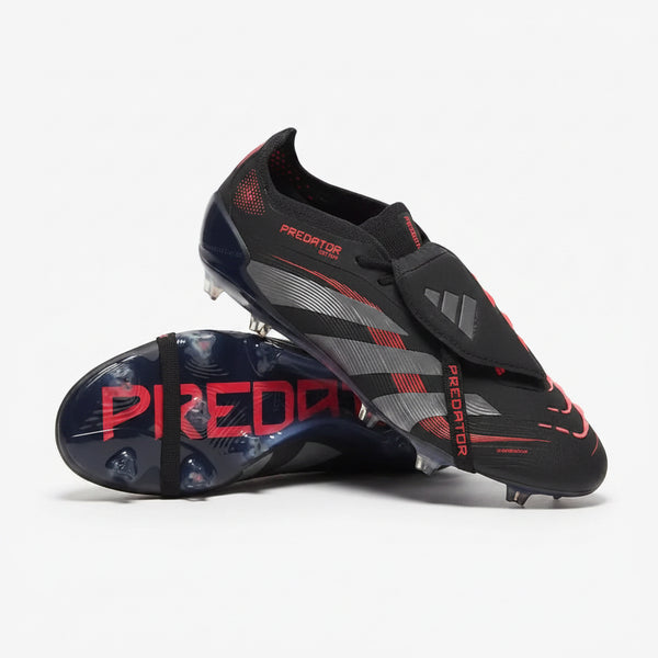 Predator 25 Elite Fold-over Tongue FG Stealth Victory - Noir/Gris/Lucid Red