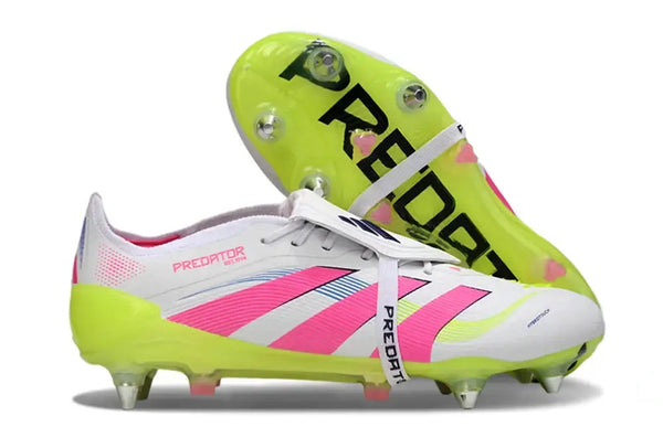 PREDATOR ELITE FOLD-OVER TONGUE SG CELESTIAL VICTORY - BLANC/ROSE/VERT