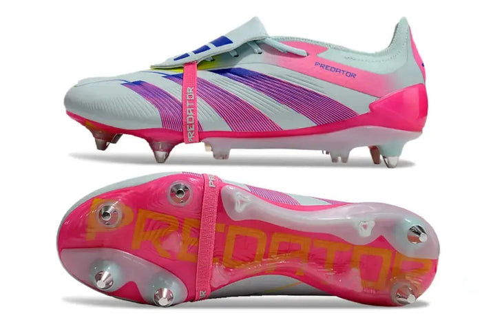 Crampons Predator Elite SG - Blanc/Rose/Violet/Bleu/Jaune
