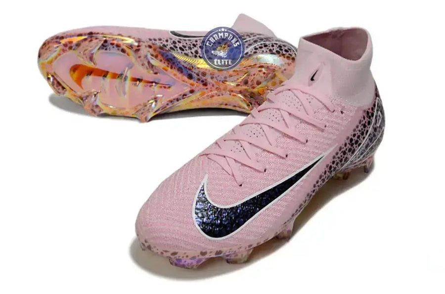 Crampons Superfly 10 By You Elite FG - Rose Motif Noir