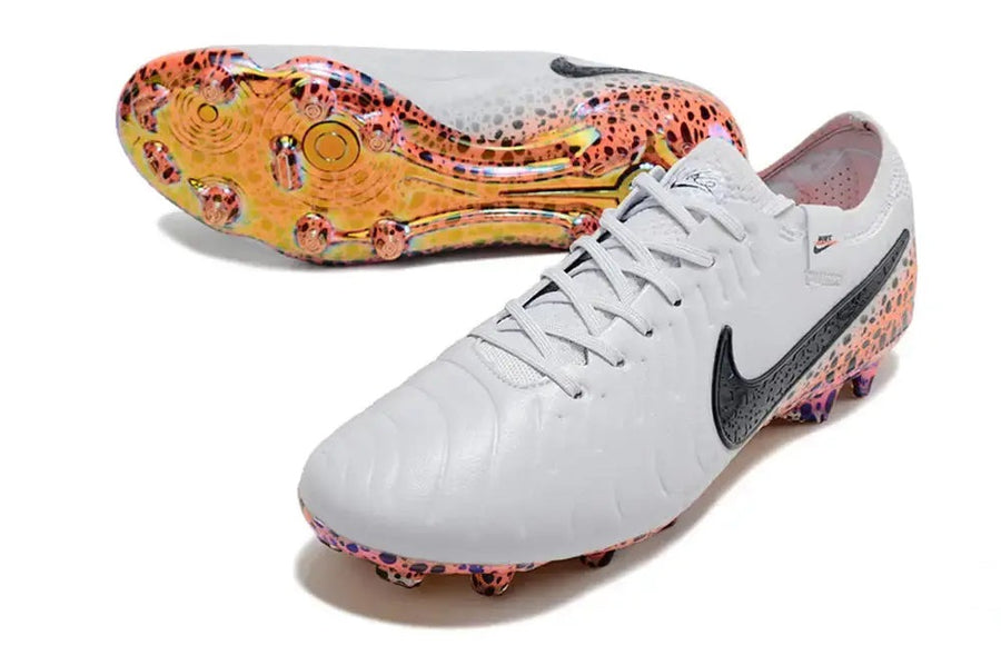 Crampons Tiempo Legend 10 Elite FG Electric Pack - Gris/Orange/Léopard