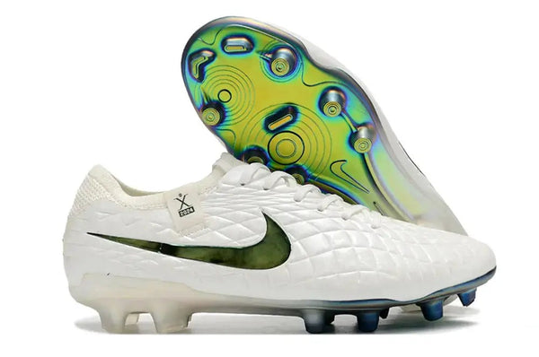 Tiempo Legend 10 Elite FG Pearl - Blanc Cassé/Turquoise