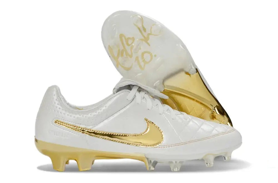 Crampons Tiempo Legend R10 Touch of Gold Elite - Blanc/Or