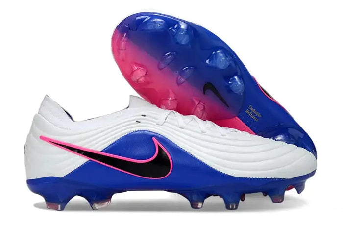 Crampons Tiempo Maestro Elite FG Attack - Blanc/Noir/Bleu/Rose