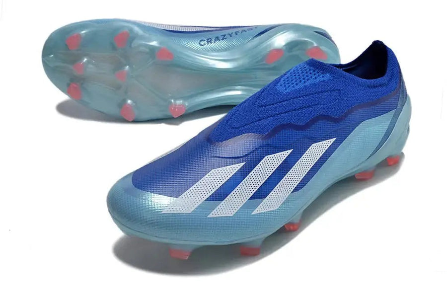 Crampons X Crazyfast Elite Laceless FG Marinerush - Bleu/Blanc/Rouge