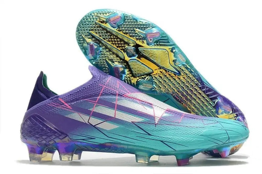 Crampons X Speedflow+ Elite FG Champions Code - Violet / Argenté / Turquoise