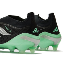 Crampons Predator 26 Elite Laceless FG Final Rush - Noir/Argenté/Vert Menthe – vue 5