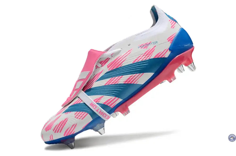 Crampons Predator Elite Fold-over Tongue SG Reemergence - Blanc/Bleu/Rose