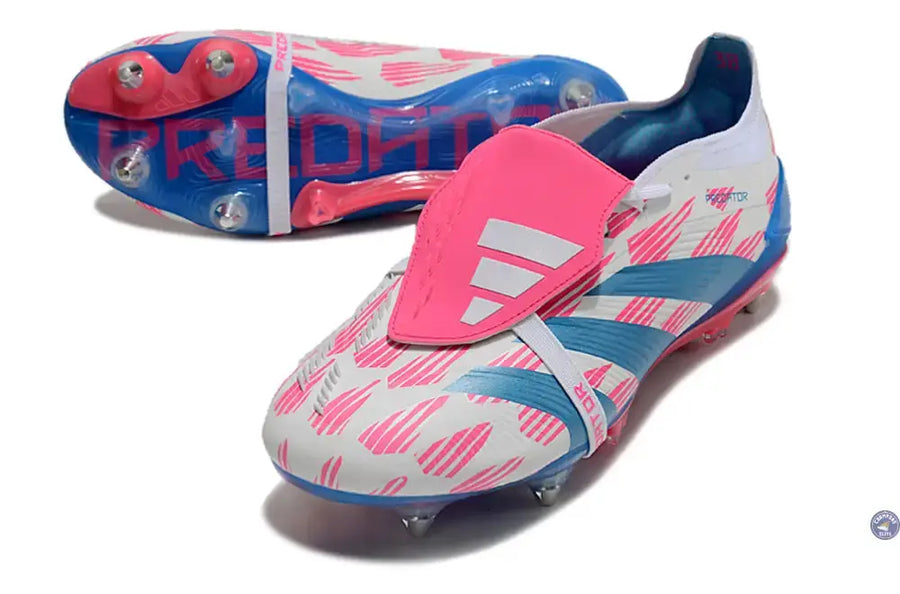 Crampons Predator Elite Fold-over Tongue SG Reemergence - Blanc/Bleu/Rose